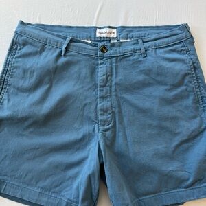 Saddlebred Blue Flat Front Shorts